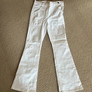 Frame White Denim Flare Jeans Size 26